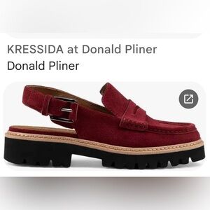 Donald Pliner Burgundy Suede Mules